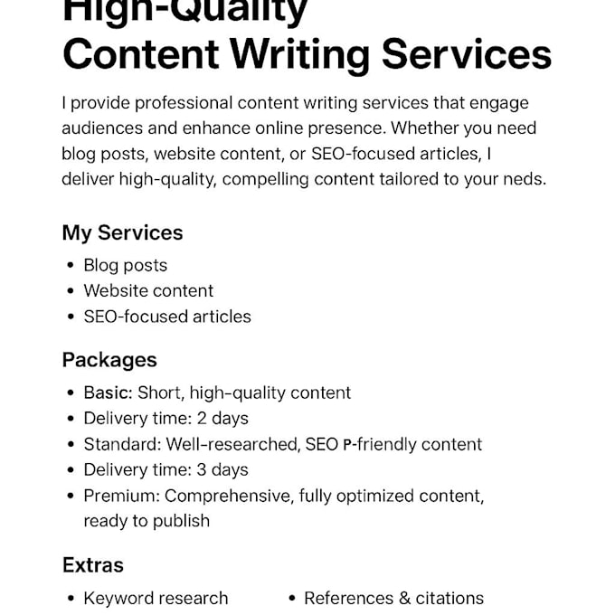 write creative and compelling content for any niche