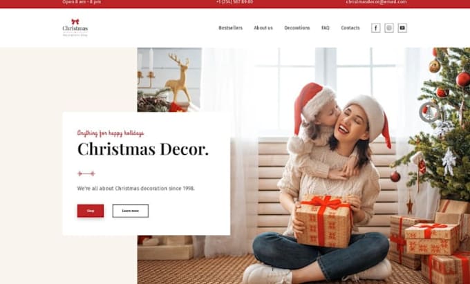 build squarespace gift wrapping website christmas tree sales website decorators