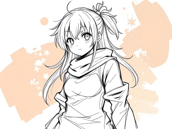 sketch characters into anime style