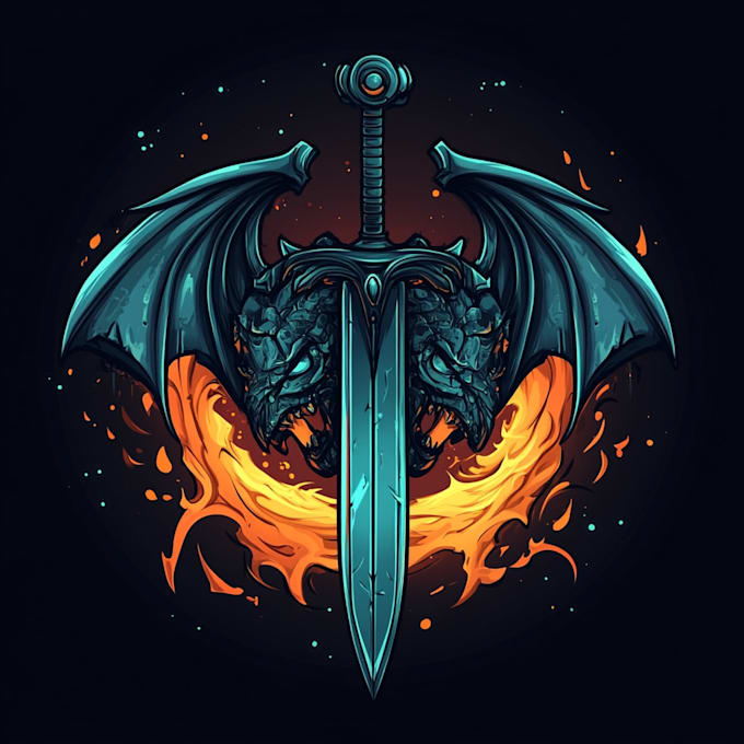 design fantasy game logo