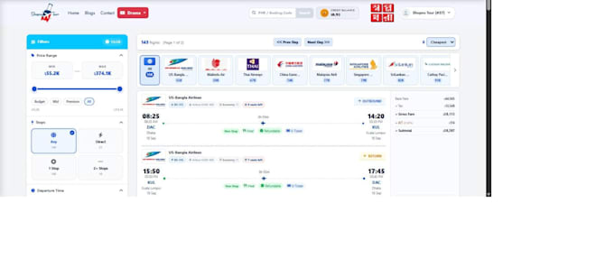 build a flight booking website with sabre, travelport gds API integration