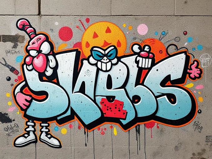 create unique street art graffiti collage