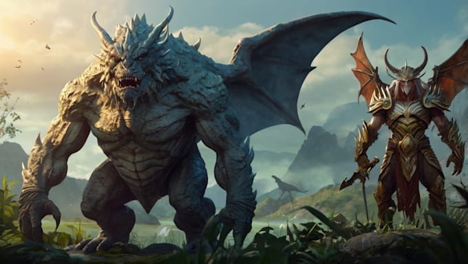 draw fantasy creatures and custom monster illustration