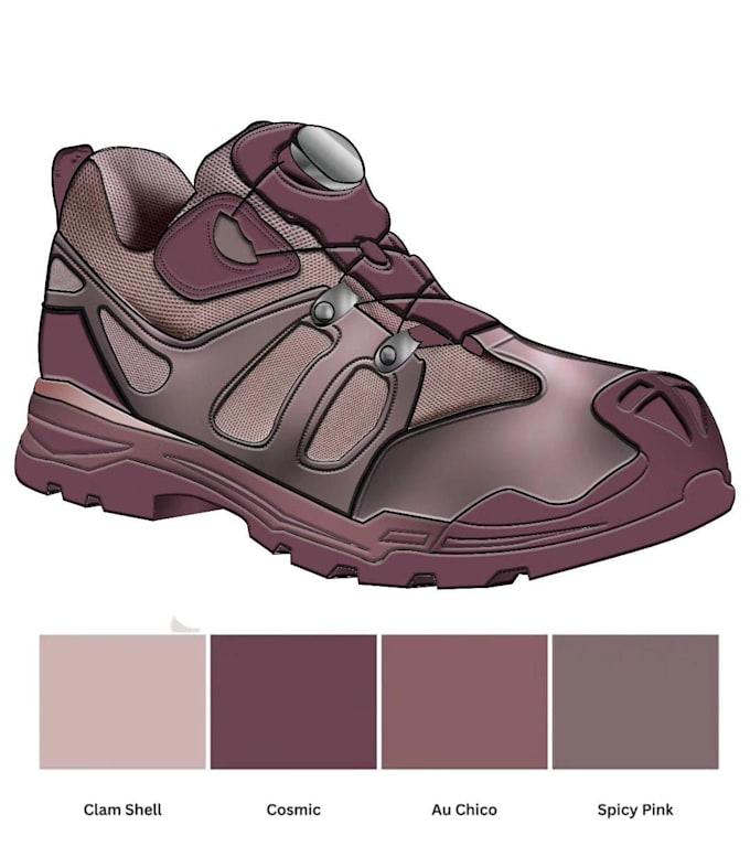create footwear digital sketches and shoe design renderings