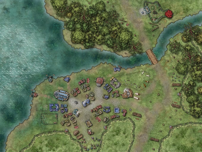 create a city map for dnd, storybooks or decoration