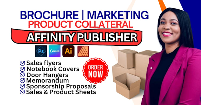 design marketing collateral brochure flyer one sheet on affinity publisher