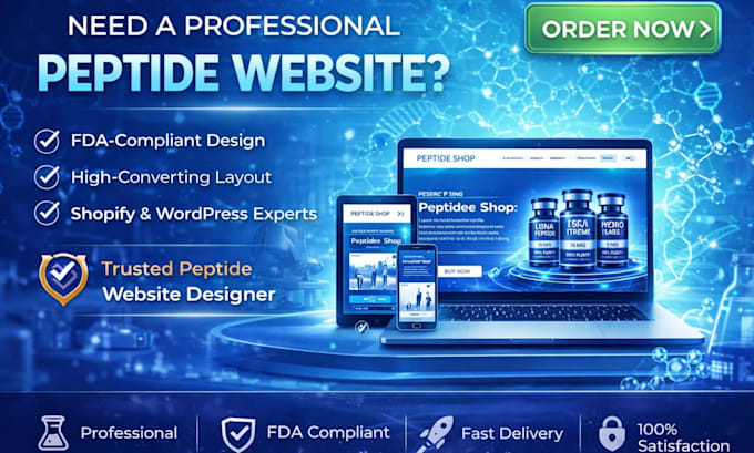 design peptide website, research peptide store, nutraceutical, sarms website