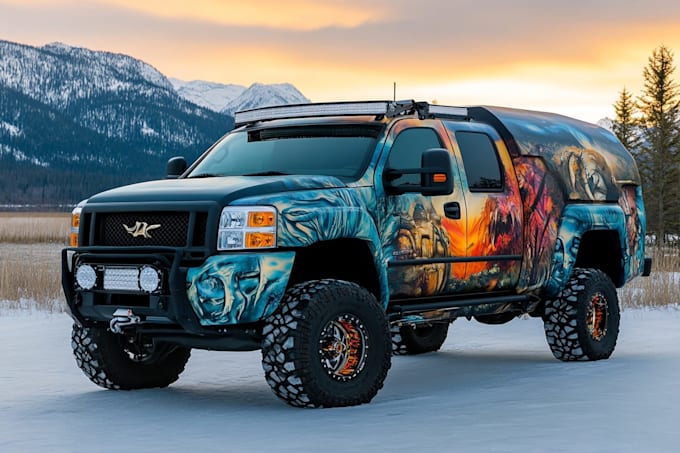 creative custom car wrap, van wrap, truck wrap, trailer wrap