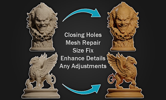 repair and fix your stl, obj files for perfect 3d printing