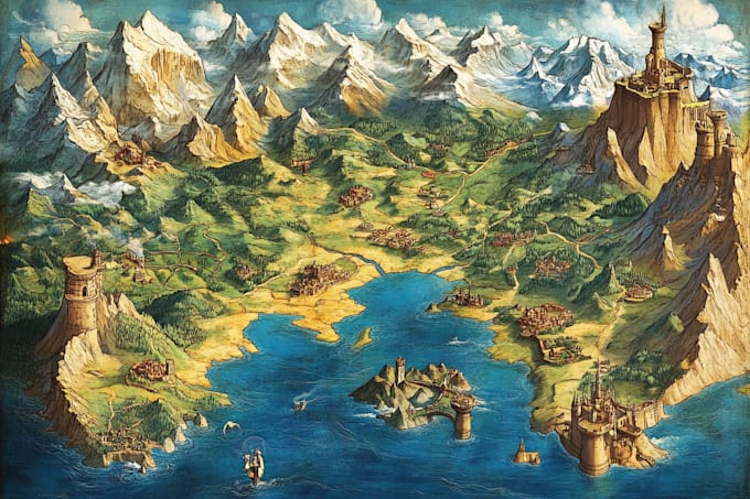 draw a custom map for fantasy, , book or