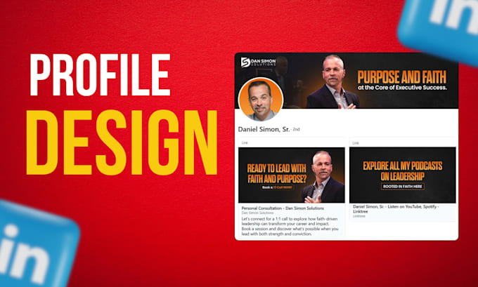 Design a professional and attractive linkedin banner, profile design by ...