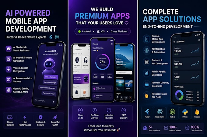 do ai mobile app development, ai app developer flutter react native app creation