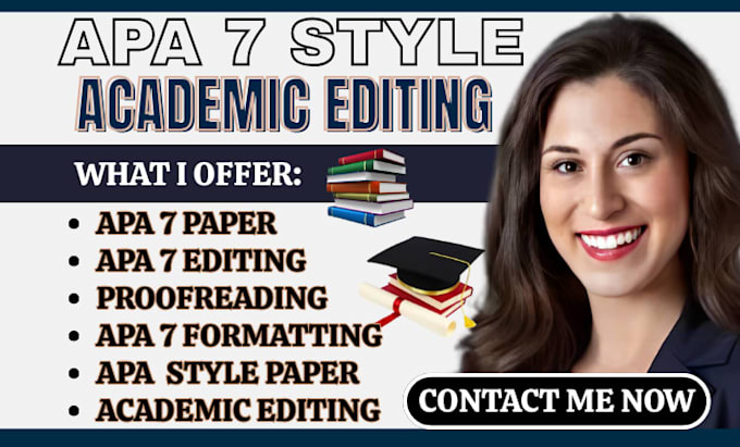 proofread edit and format your academic paper in apa 7 style