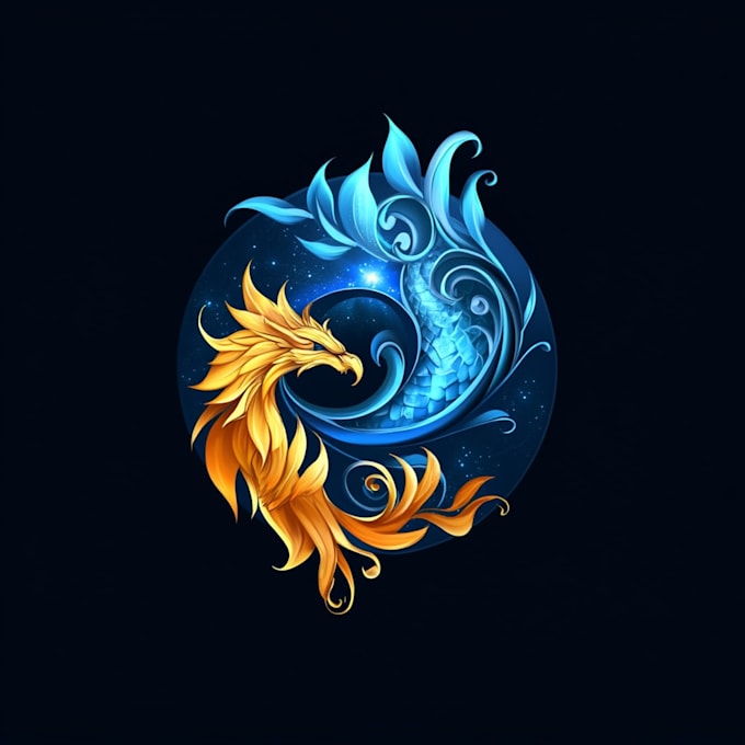 create a fantasy game logo and branding