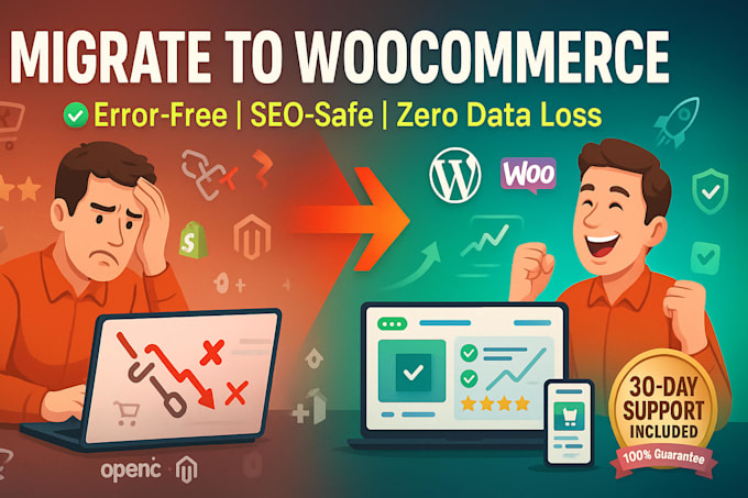 migrate any eccommerce website to wordpress woocommerce