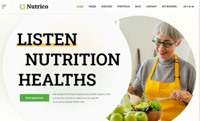 design wix nutritionist website dietitian site health coach diet coach website