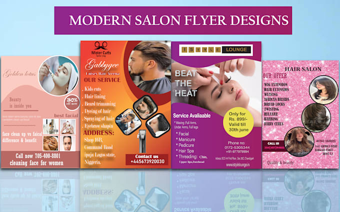 do professional beauty salon flyer and poster