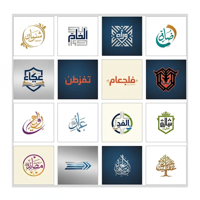 design professional arabic calligraphy and typography logo
