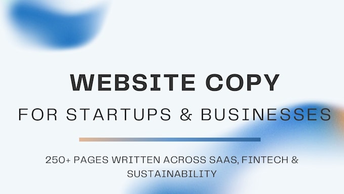 write high converting website copy for startups and businesses