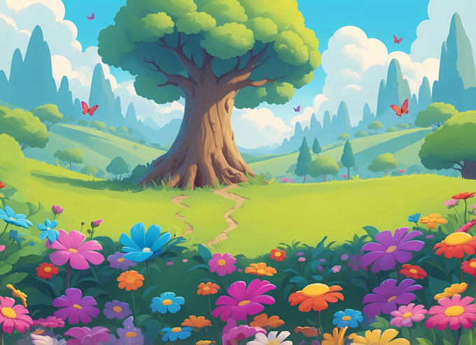do 2d backgrounds, environment, landscape using ai