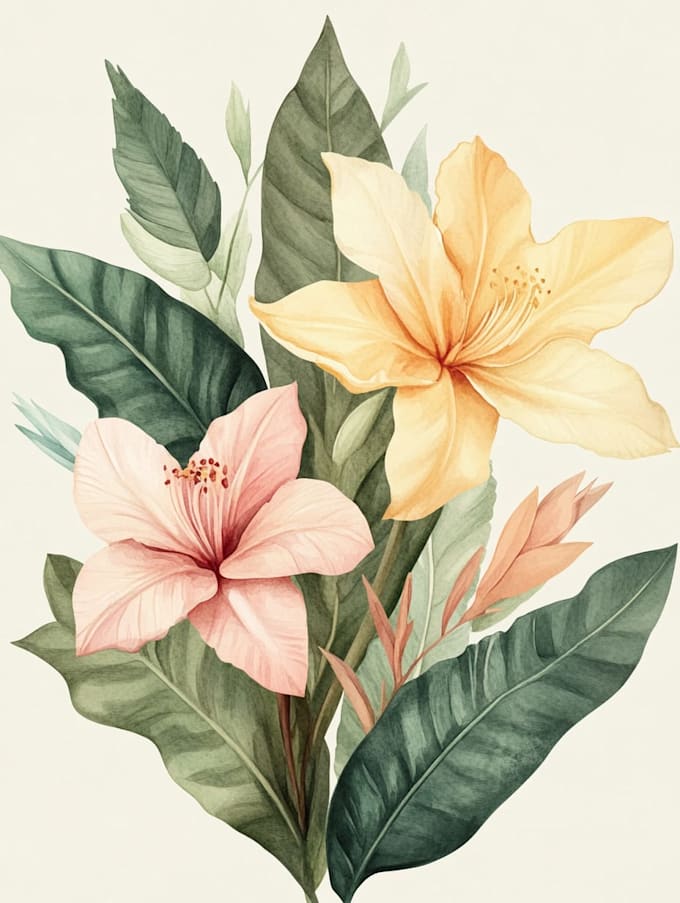 draw a realistic botanical illustration