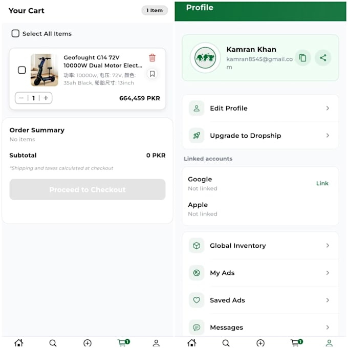 develop a custom flutter app for ecommerce and startups