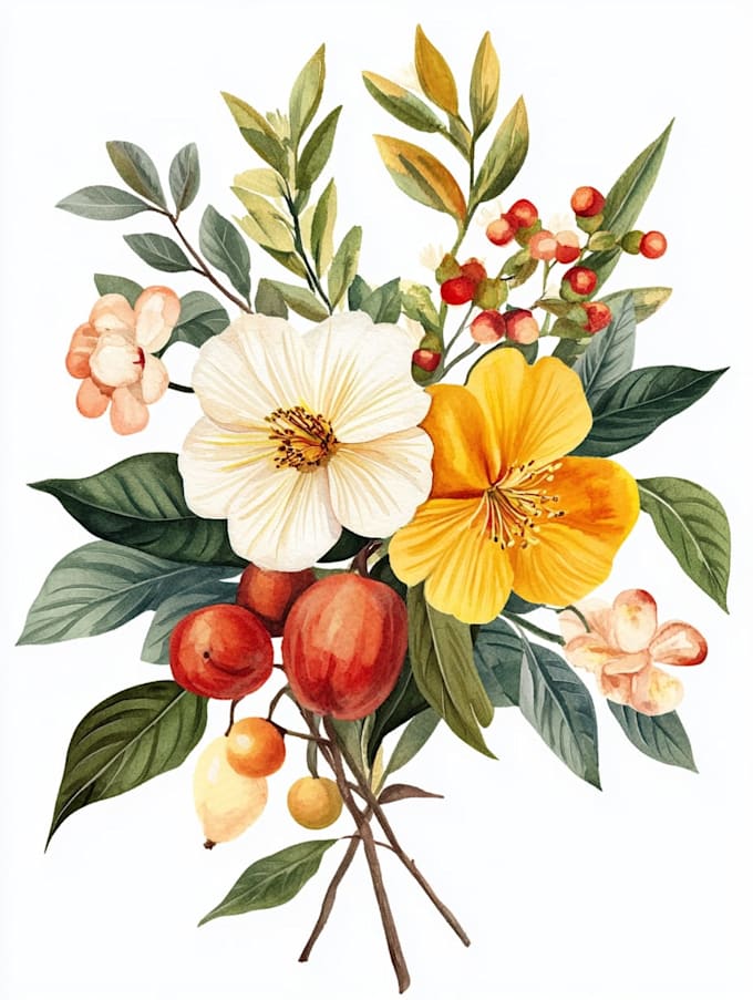 draw realistic botanical illustration