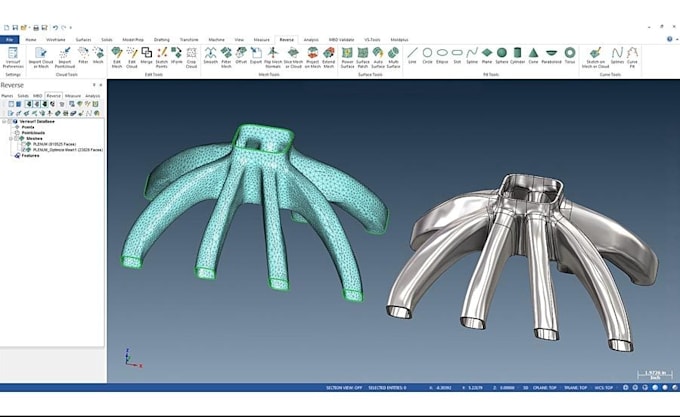 Do reverse engineering and convert 3d scan, stl, or obj to precise cad ...