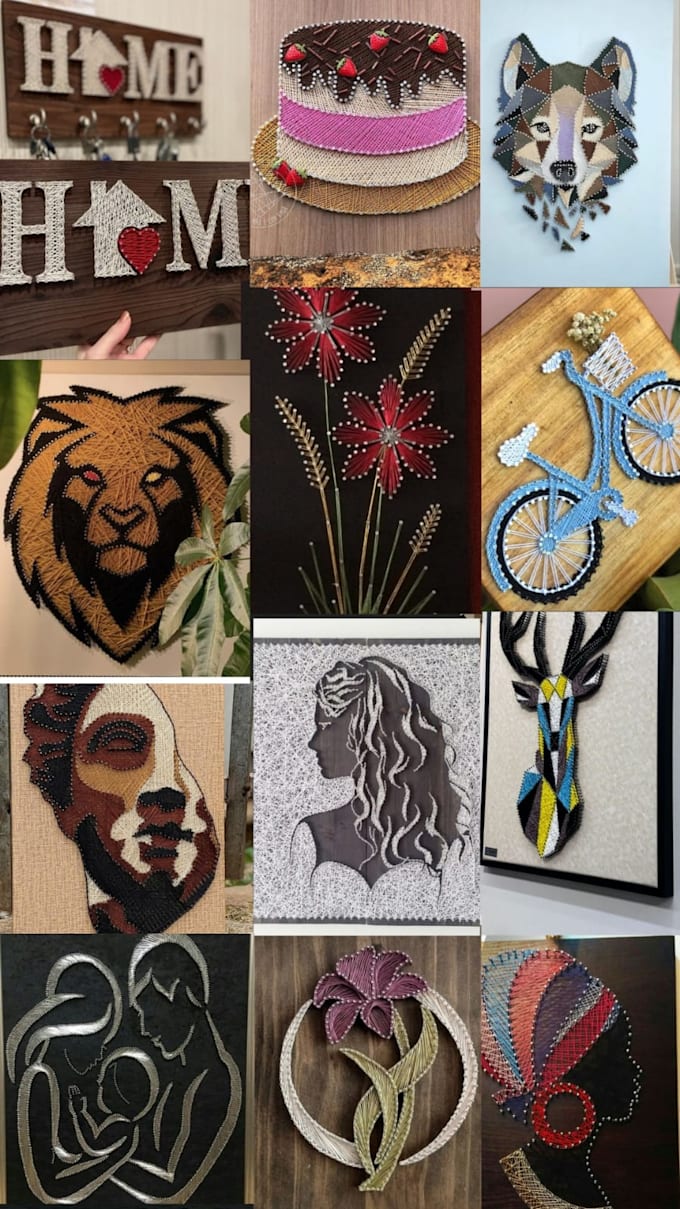 create a unique handmade string art design for you