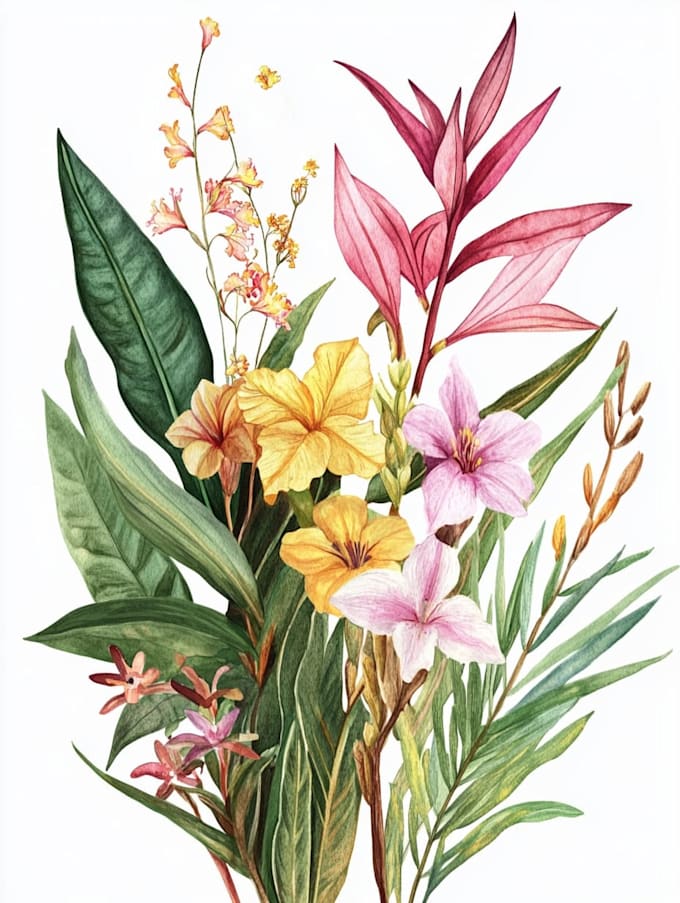 draw realistic botanical illustration