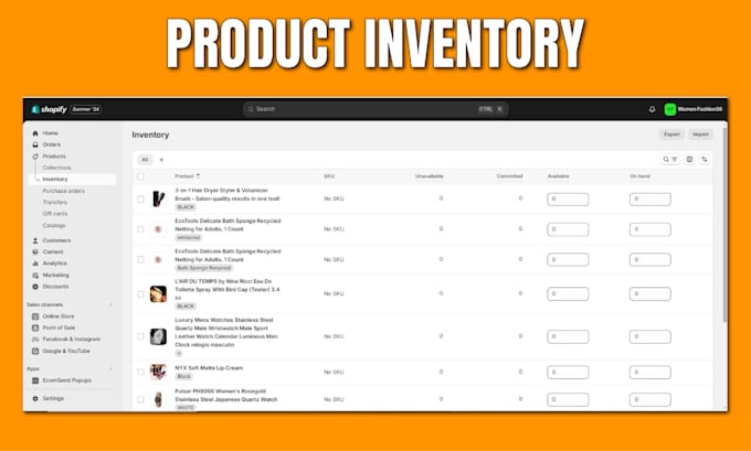 do shopify dropshipping store theme customization and product upload
