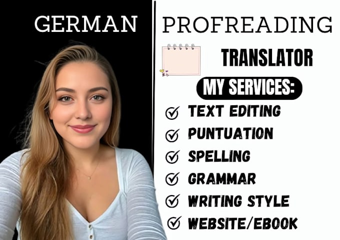 proofread and edit your german text document, website or book, french, spanish,