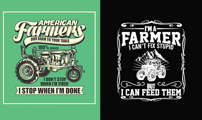 make vintage farmer tractor logo