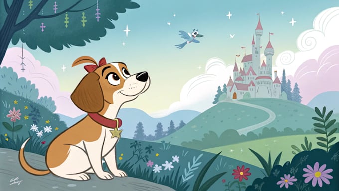 draw disney pet portrait