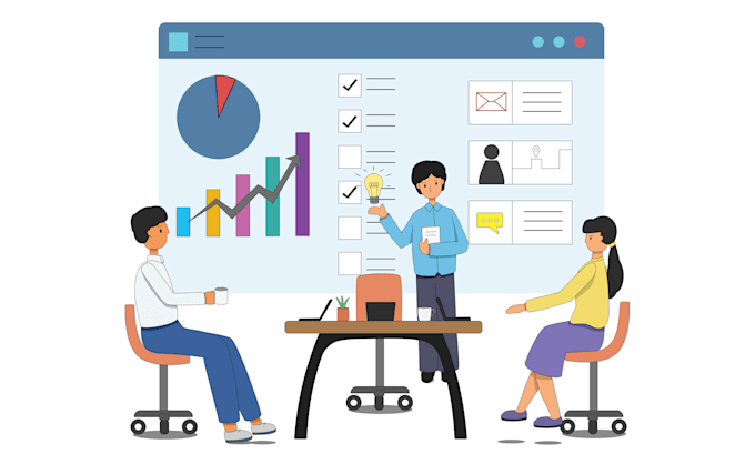 make flat vector illustrations for your project
