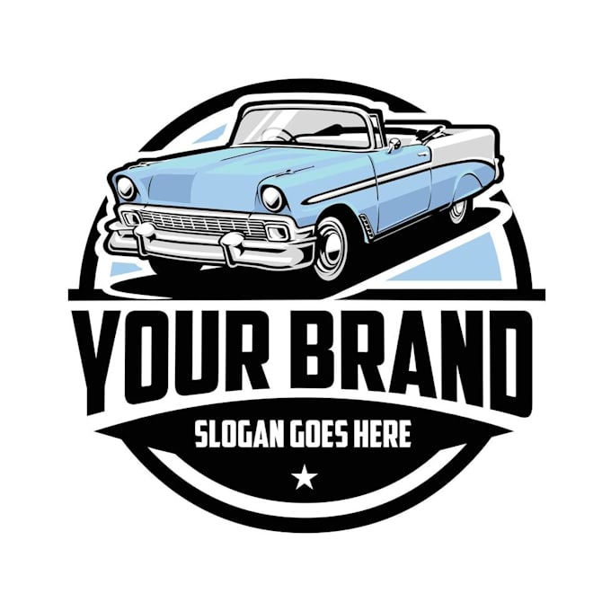 design a powerful car logo with elegant typography