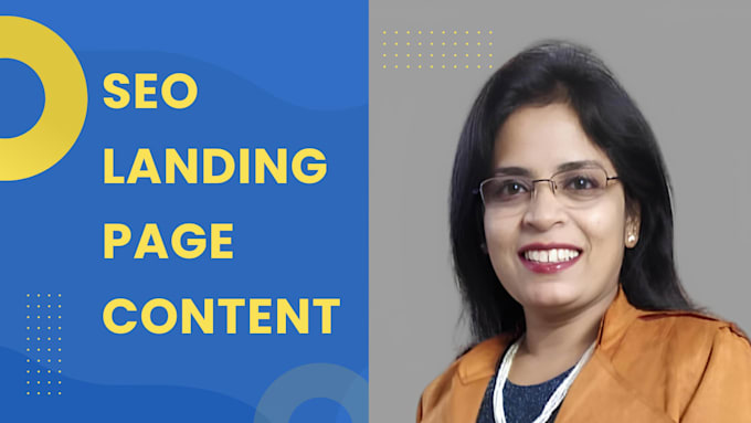 write SEO landing page content for your website