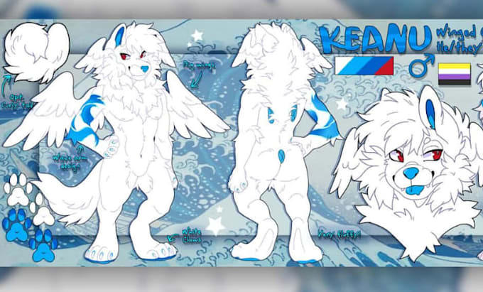 create furry reference sheet protogen ref sheet furry ref sheet anthro character