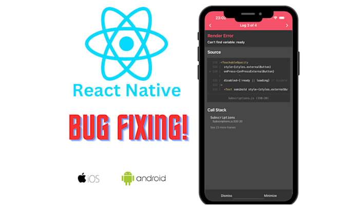 fix errors or bugs, and also update your react native app