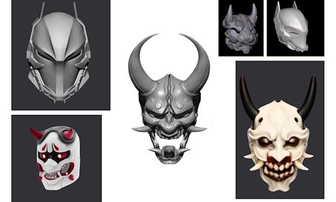 3d custom cosplay mask oni mask cosplay costume design 3d printed ...