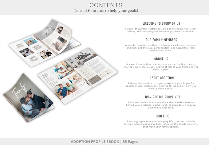 create a adoption profile book for you