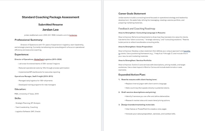 provide executive coaching and actionable roadmaps