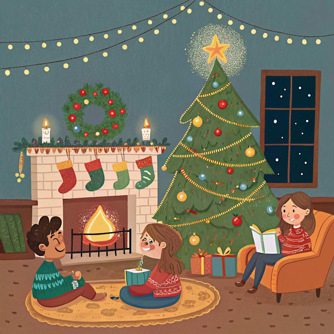 draw holiday cheer with custom christmas illustration
