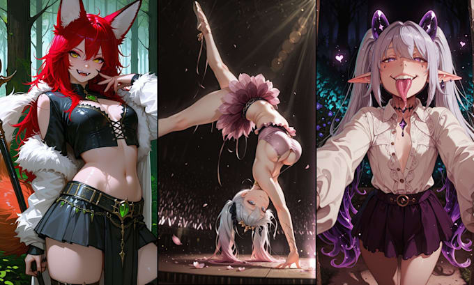design your sfw or nsfw anime character with ai art