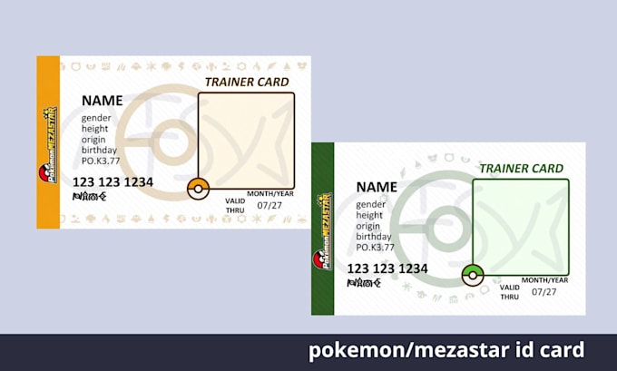 draw you a pokemon trainer card for mezastar