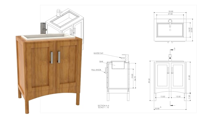 create manufacturing drawings and 3d product renderings