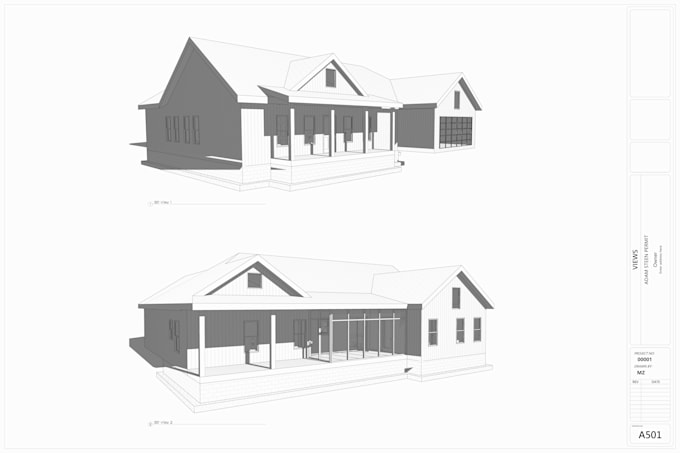 architect of 2d floor plans and 3d render in autocad and revit