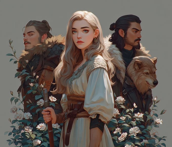 design and illustrate realistic characters