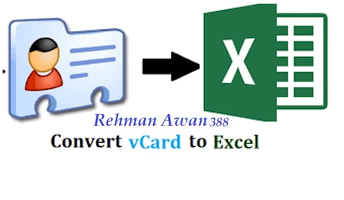convert your vcard vcf contacts to excel or CSV format accurately