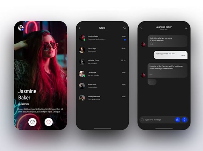 develop dating chat app ai social chatbot mobile ios and android development